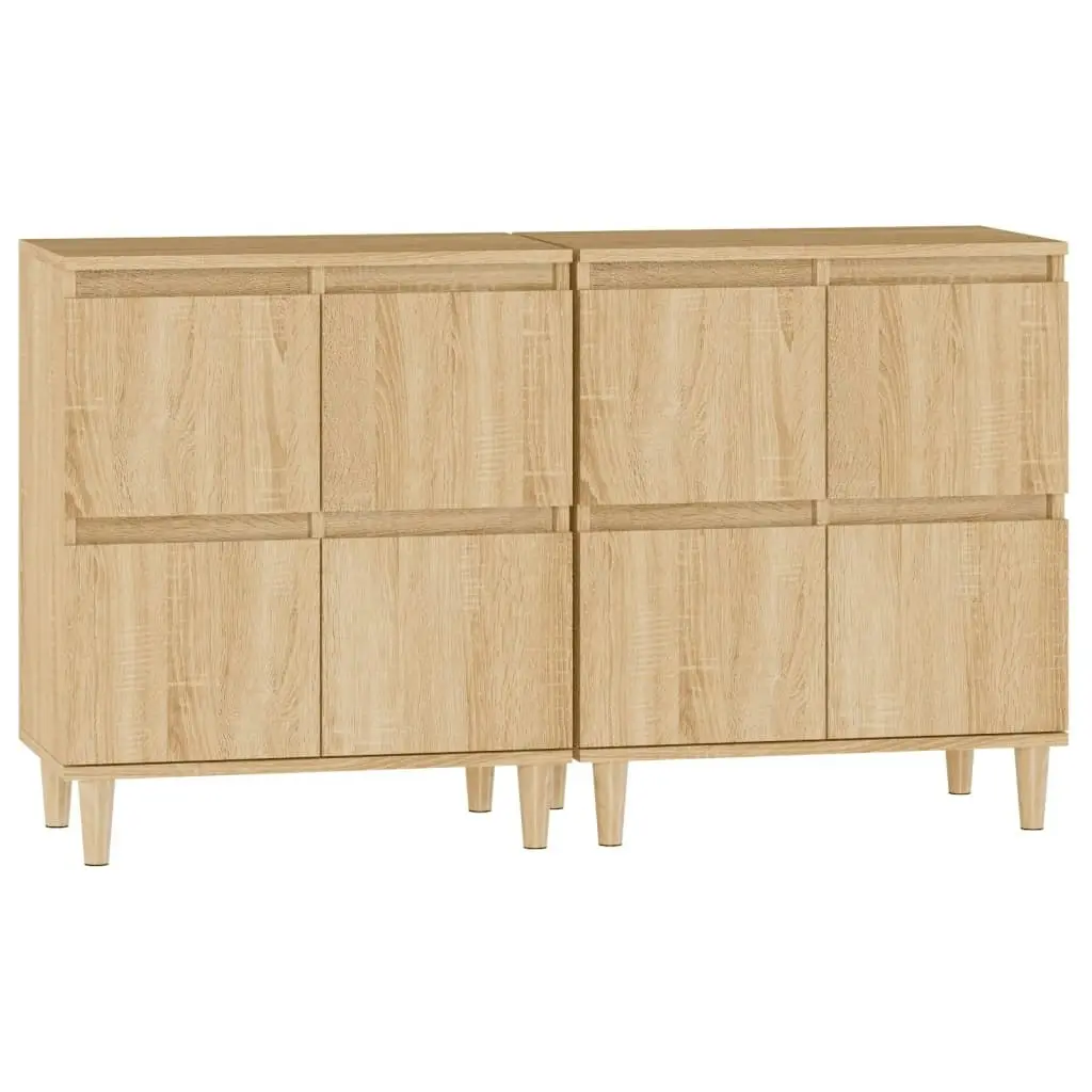 Sideboards 2 pcs Sonoma Oak 60x35x70 cm Engineered Wood 3185754