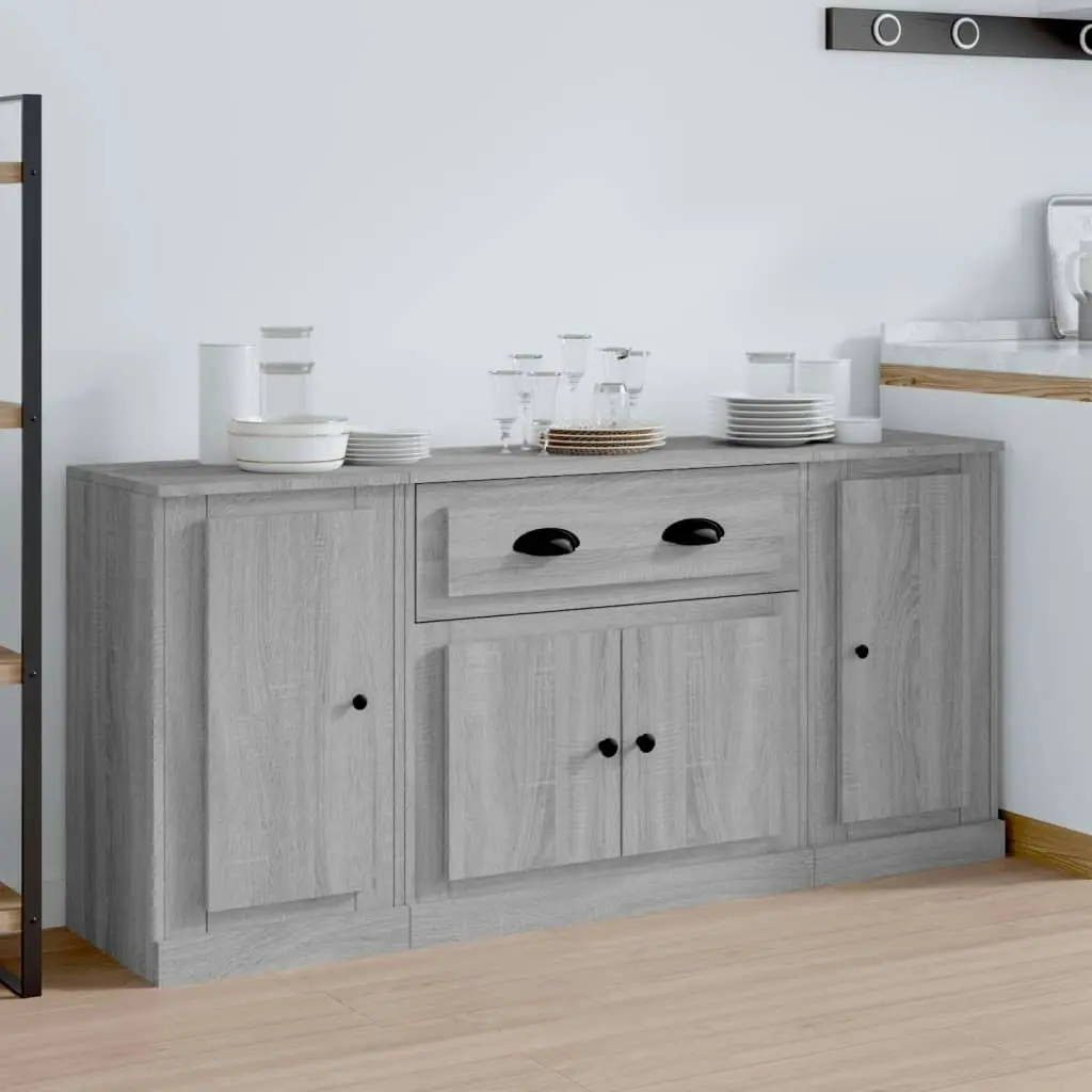 Sideboards 3 pcs Grey Sonoma Engineered Wood 3185277