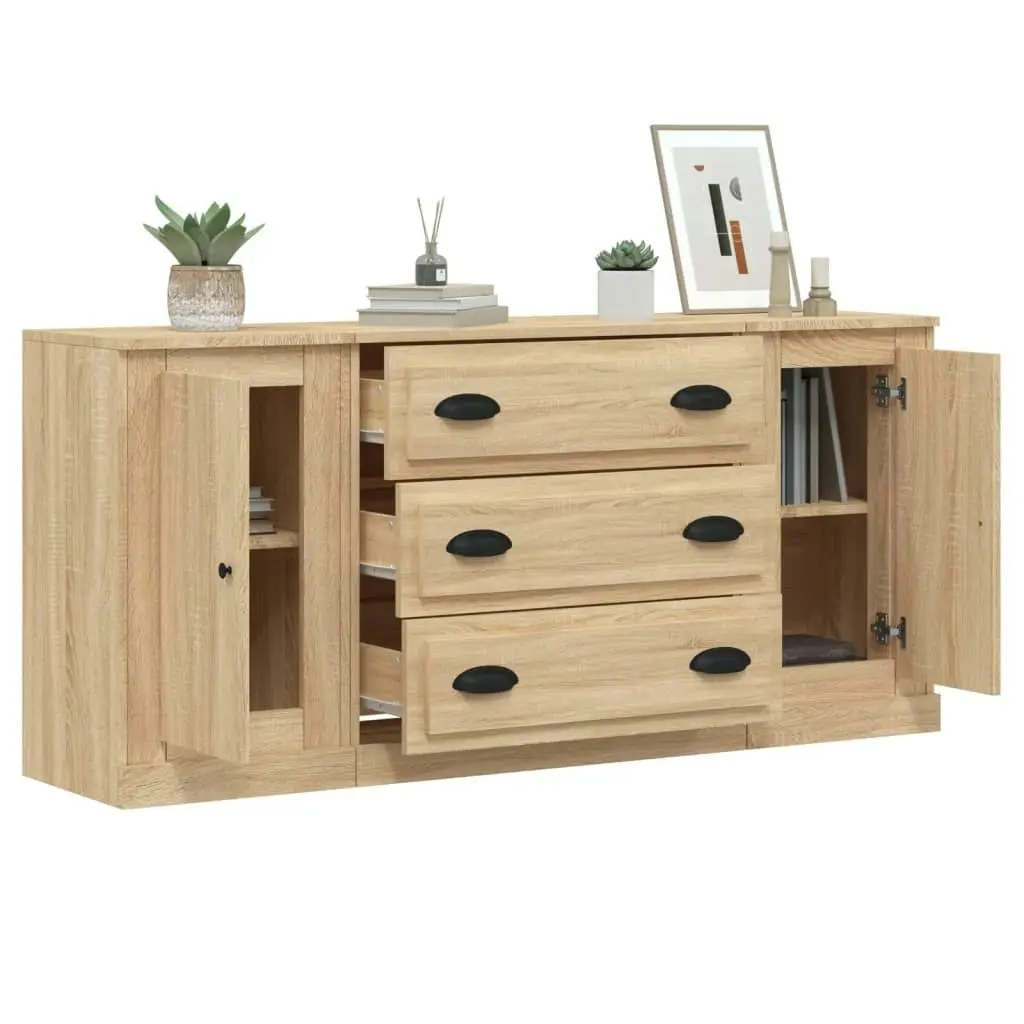 Sideboards 3 pcs Sonoma Oak Engineered Wood 3185250