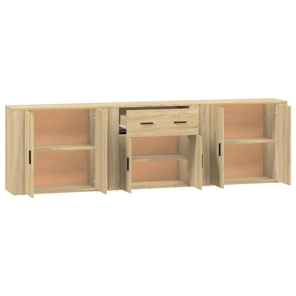 Sideboards 3 pcs Sonoma Oak Engineered Wood 3185418