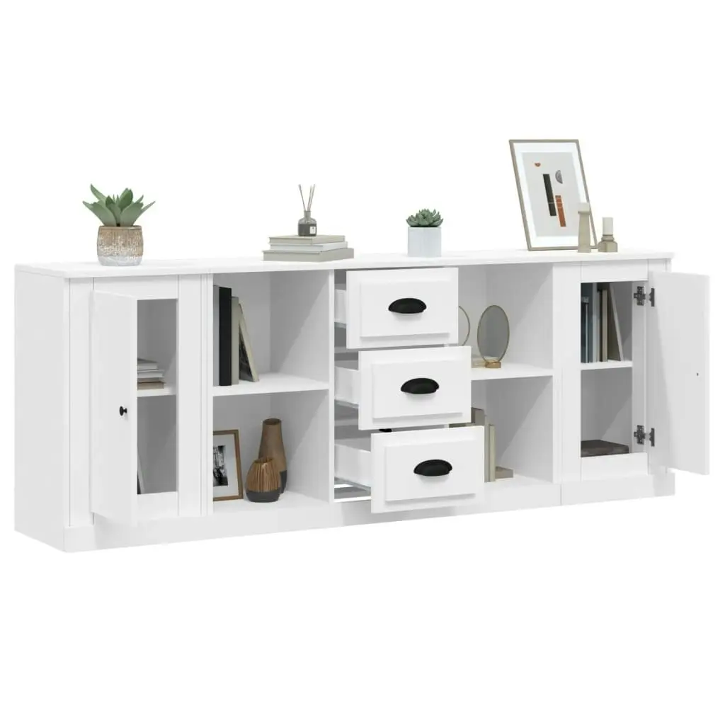 Sideboards 3 pcs White Engineered Wood 3185255