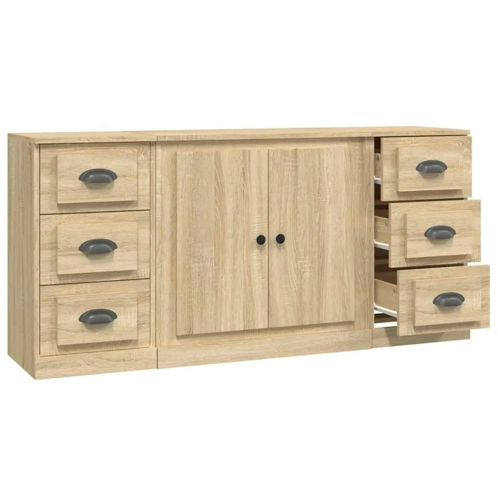 Sideboards 3 pcs Sonoma Oak Engineered Wood 3185234