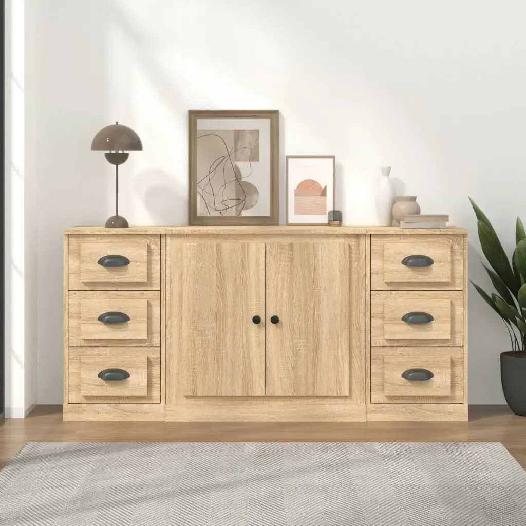 Sideboards 3 pcs Sonoma Oak Engineered Wood 3185234