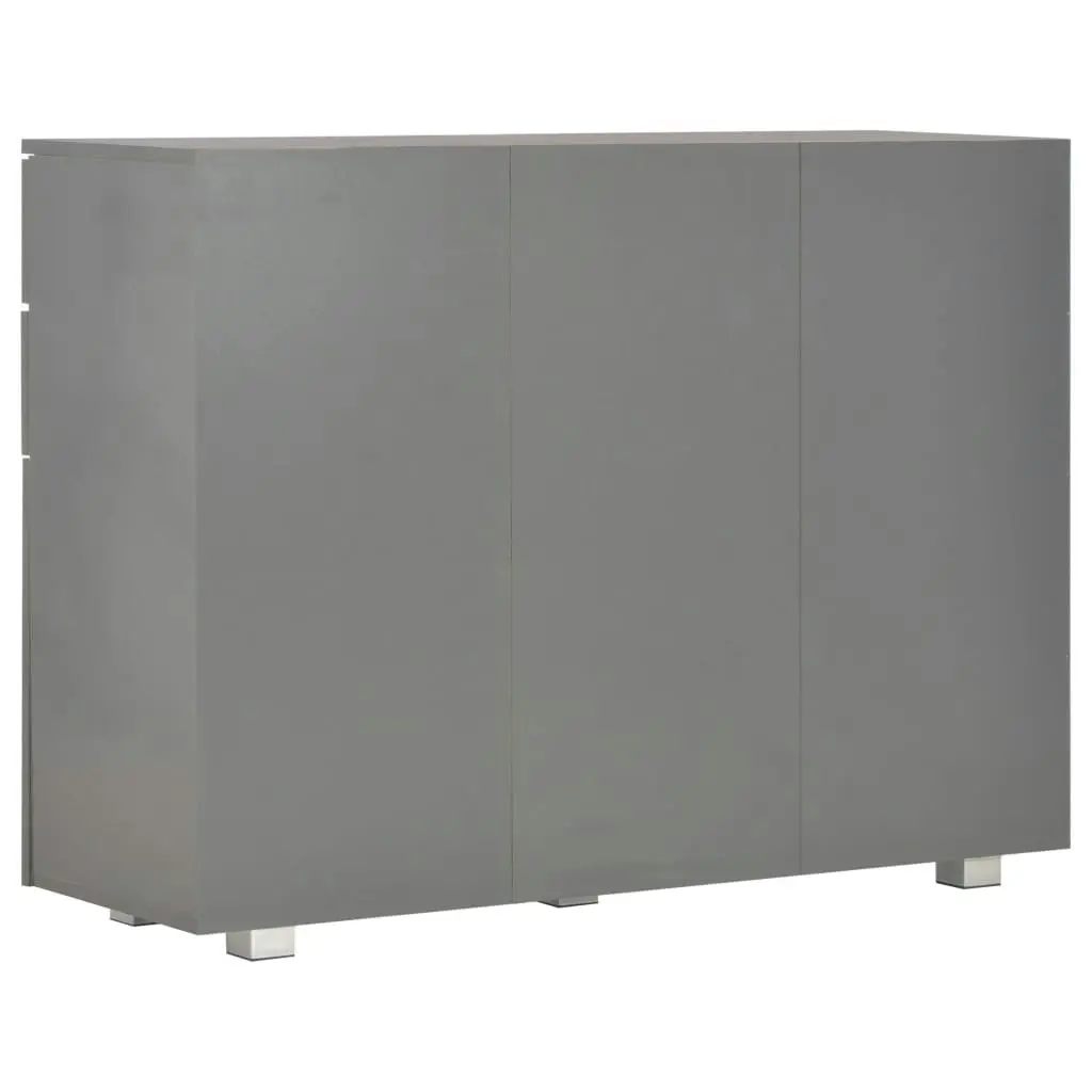 Sideboard High Gloss Grey 107x35x80.5 cm 283720