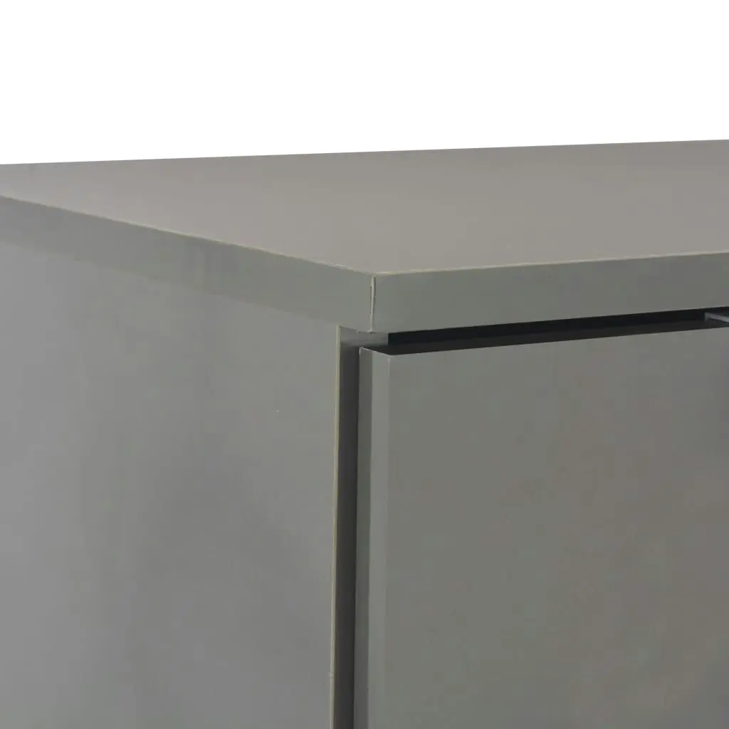 Sideboard High Gloss Grey 107x35x80.5 cm 283720