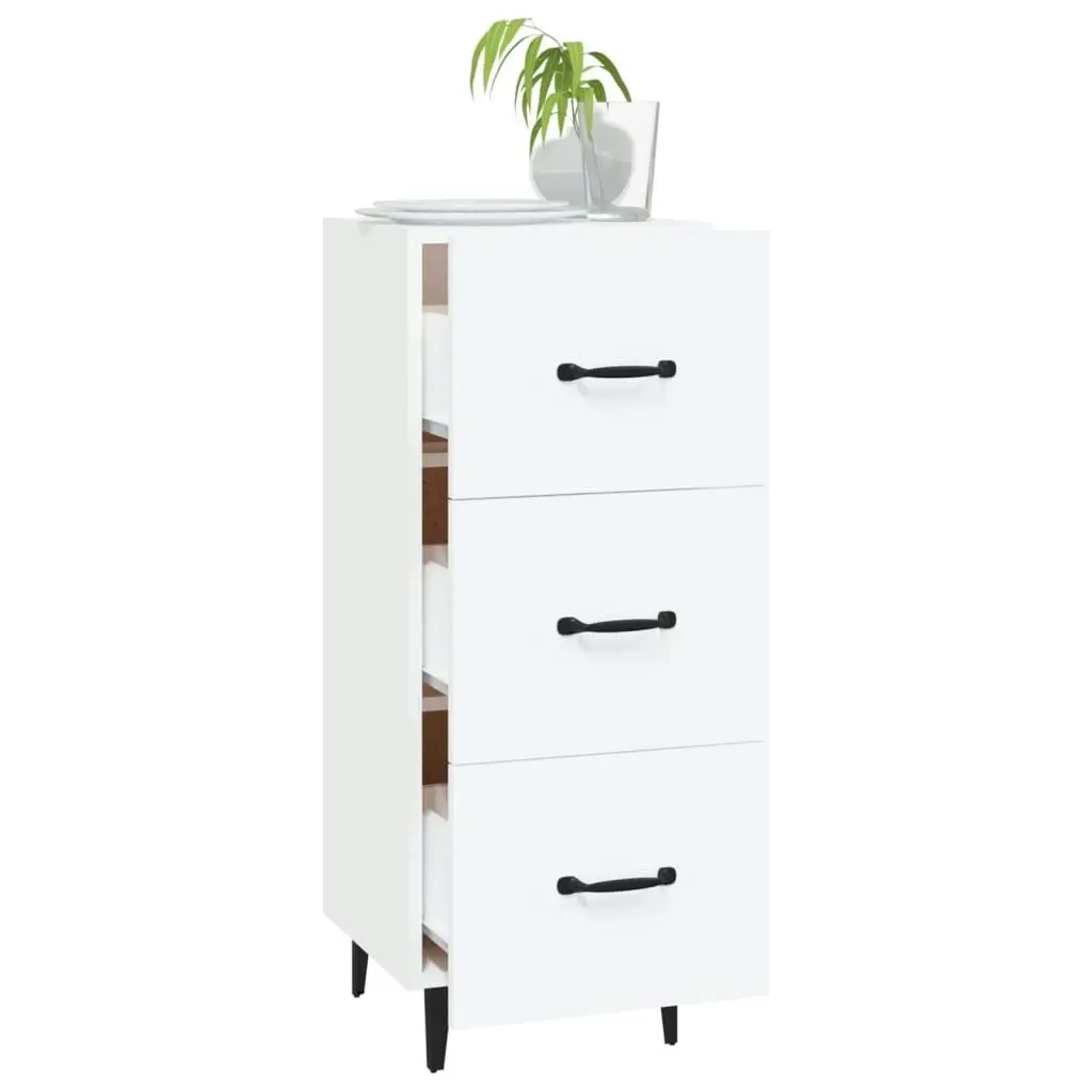 Sideboard White 34.5x34x90 cm Engineered Wood 812348