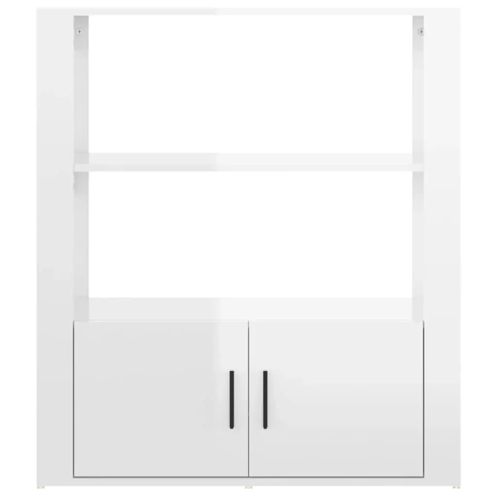 Sideboard High Gloss White 80x30x90 cm Engineered Wood 819462