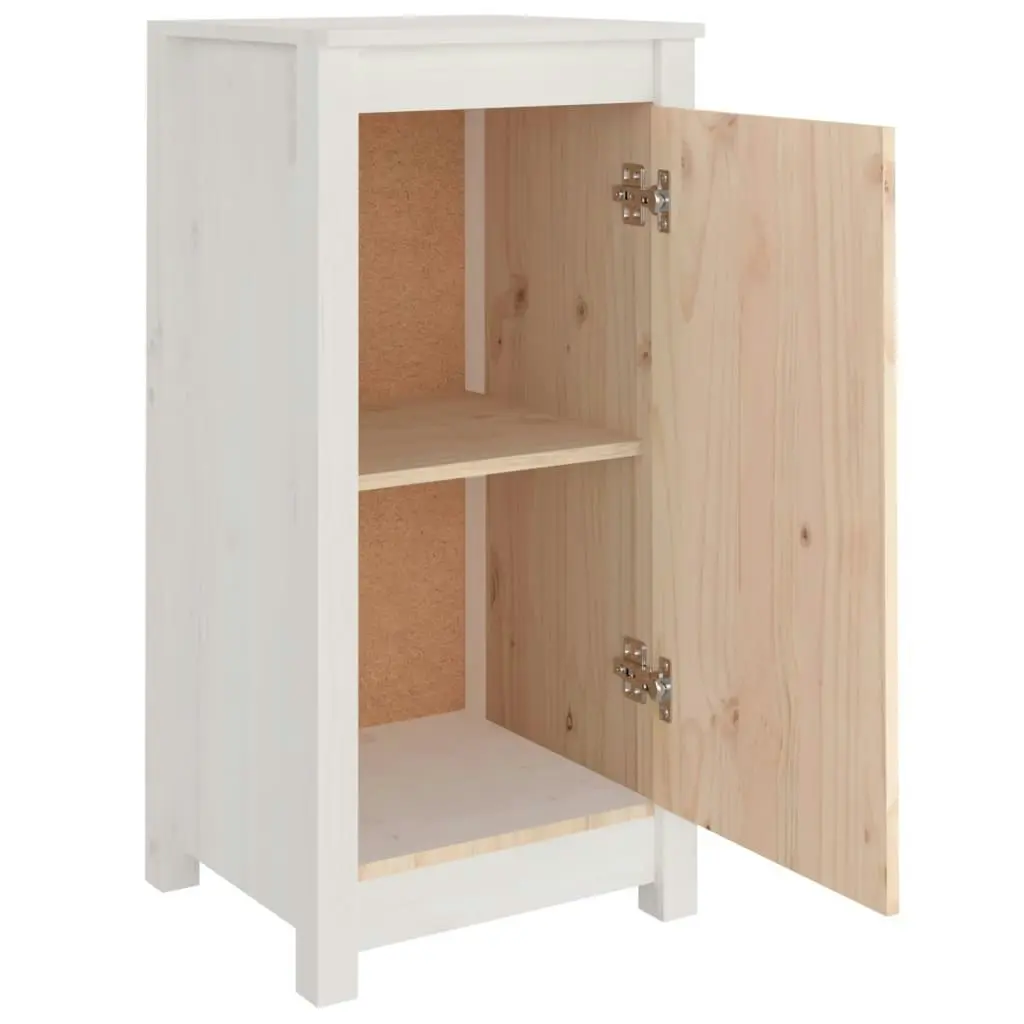 Sideboard White 39x35x80 cm Solid Wood Pine 813726