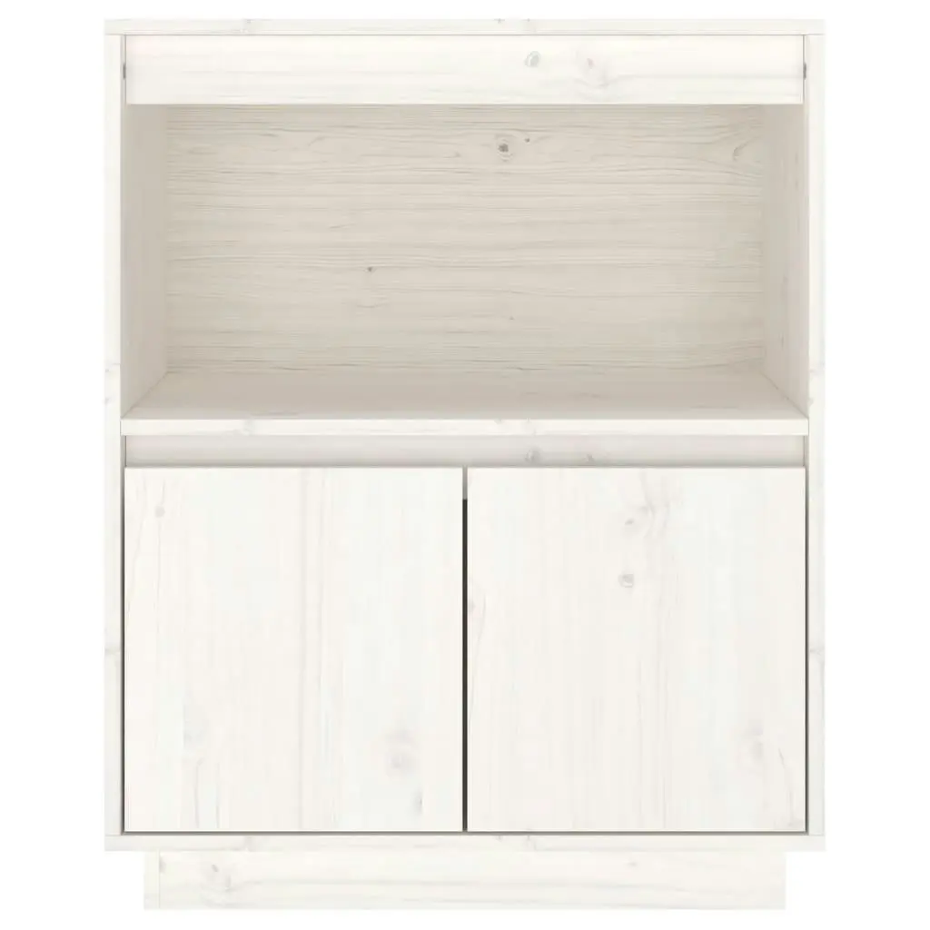 Sideboard White 60x34x75 cm Solid Wood Pine 813521