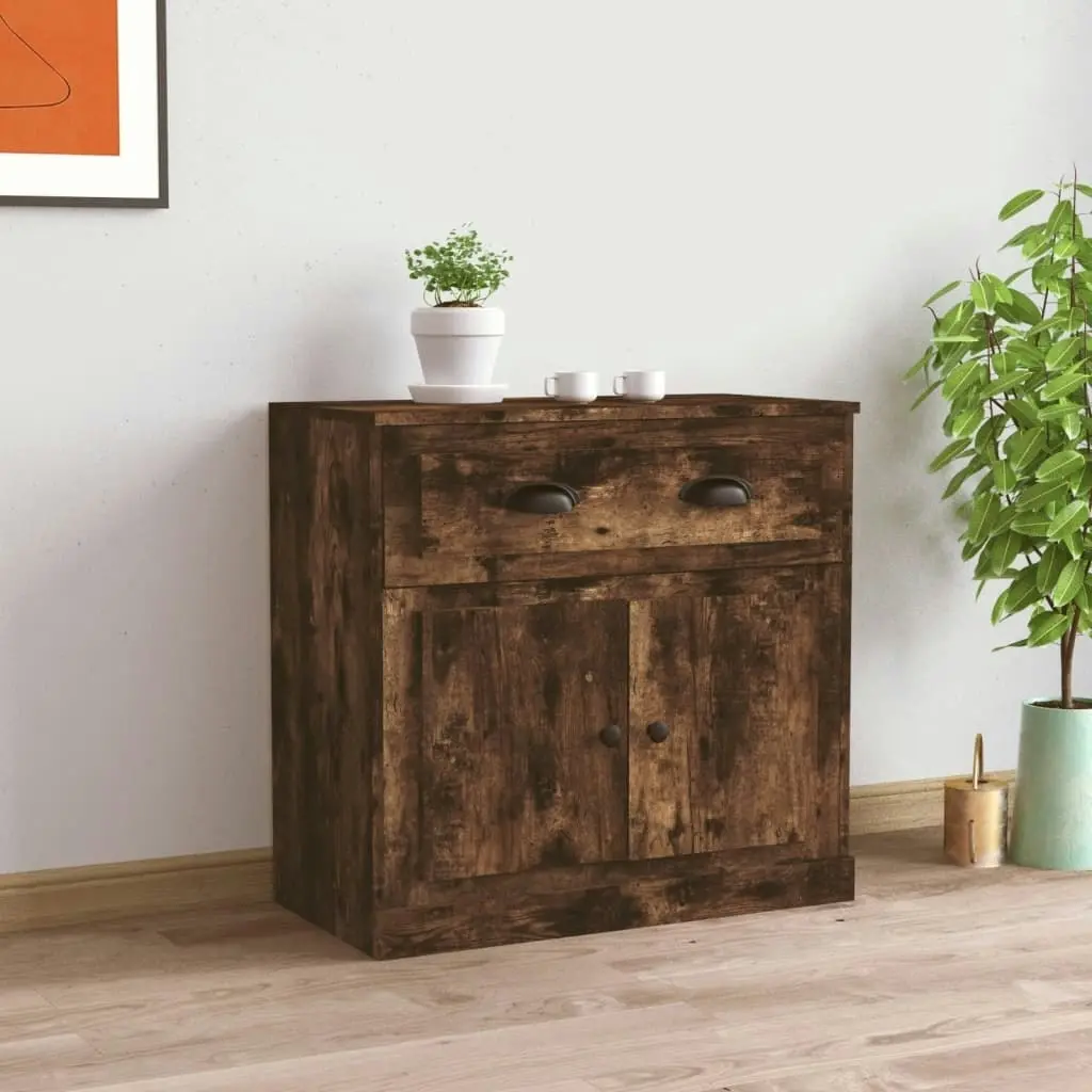 Sideboard Smoked Oak 70x35.5x67.5 cm Engineered Wood 816429