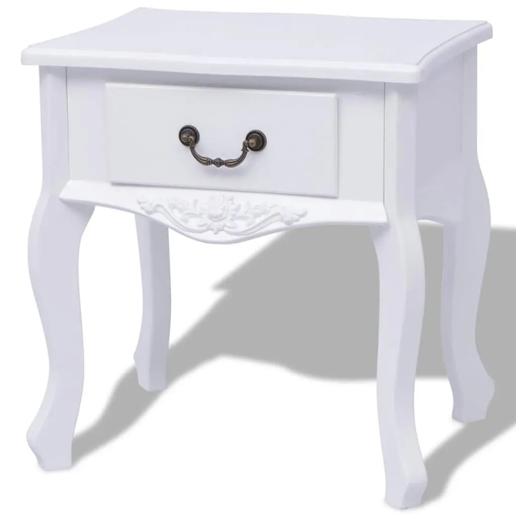 Bedside Cabinets 2 pcs MDF White 242750