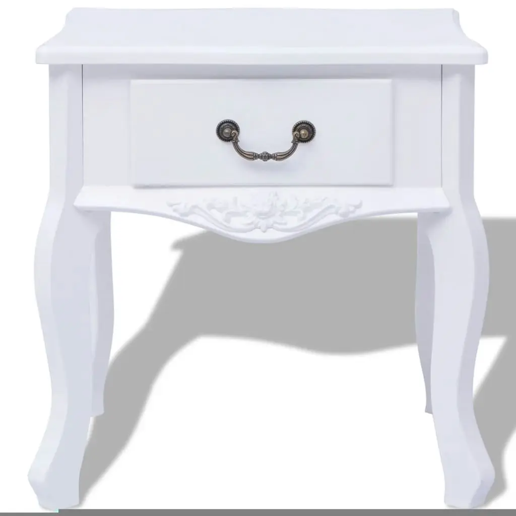 Bedside Cabinets 2 pcs MDF White 242750