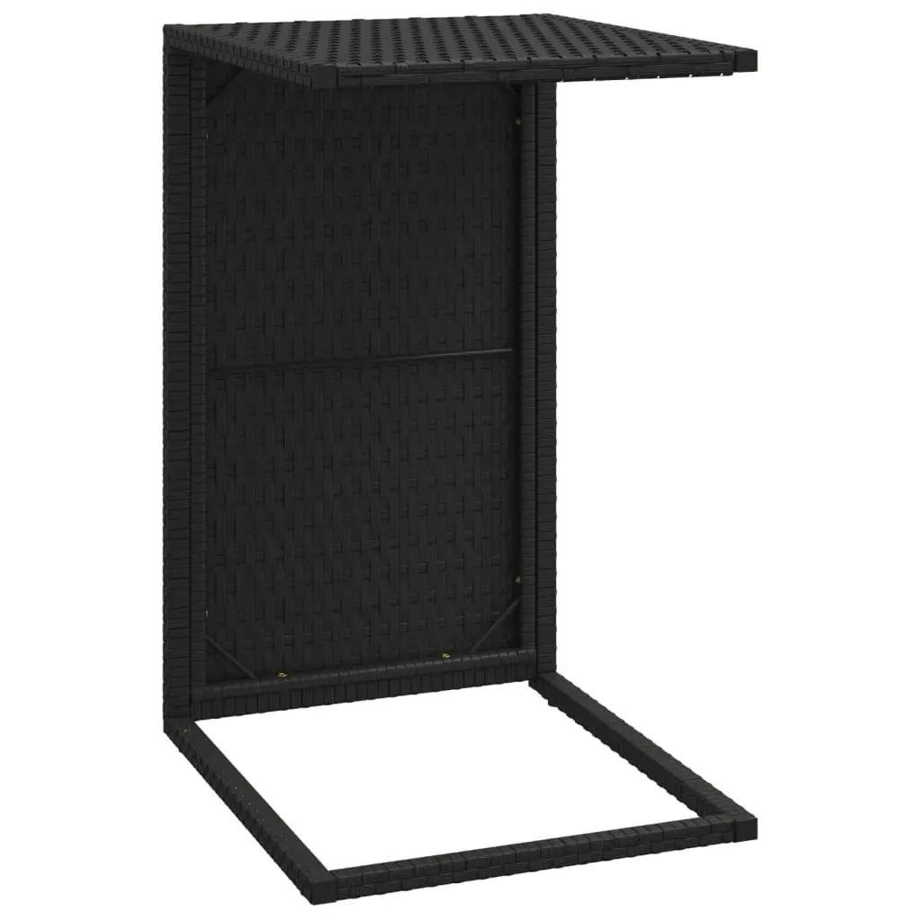 C Table Black 40x35x60 cm Poly Rattan 319406