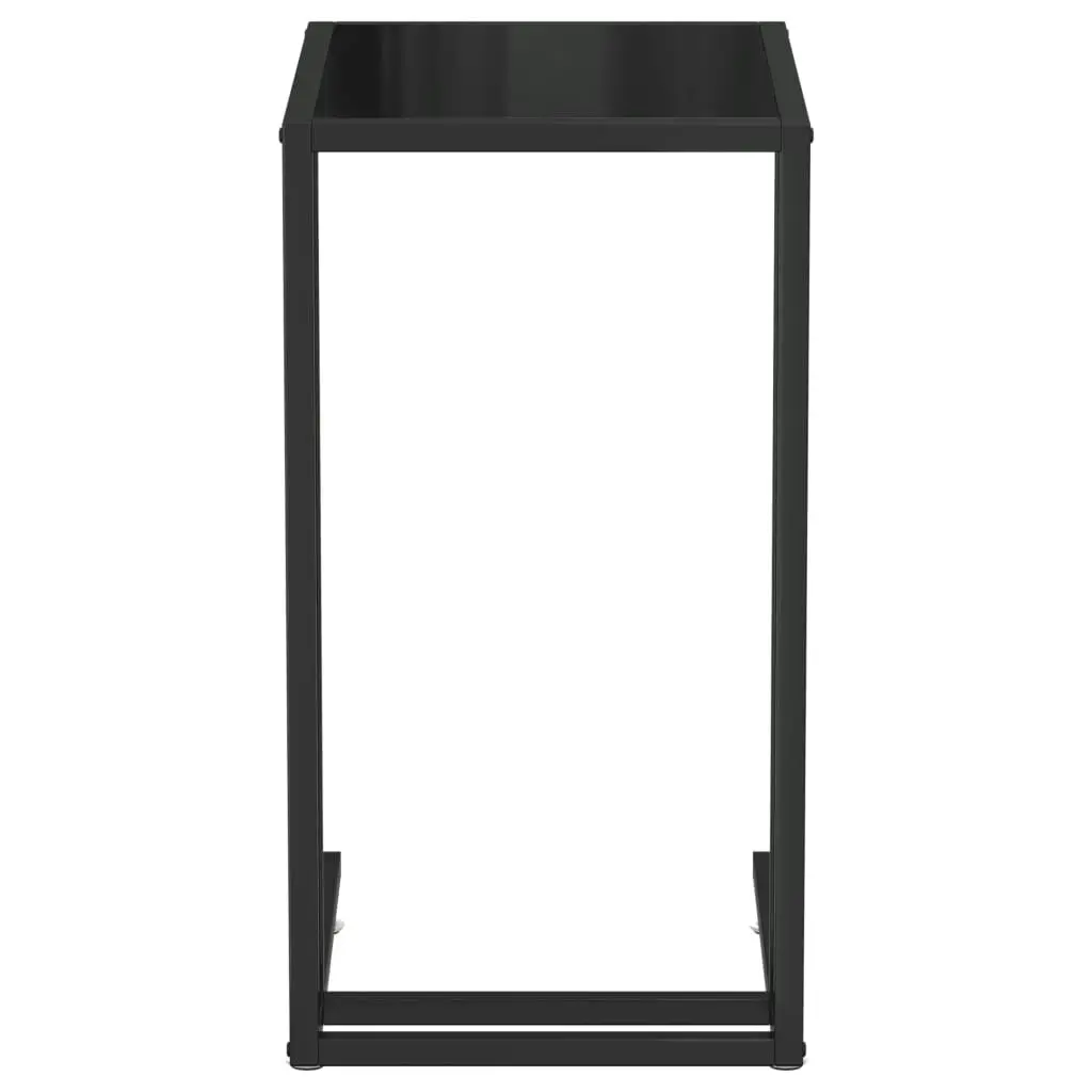 Computer Side Table Black 50x35x65 cm Tempered Glass 331650