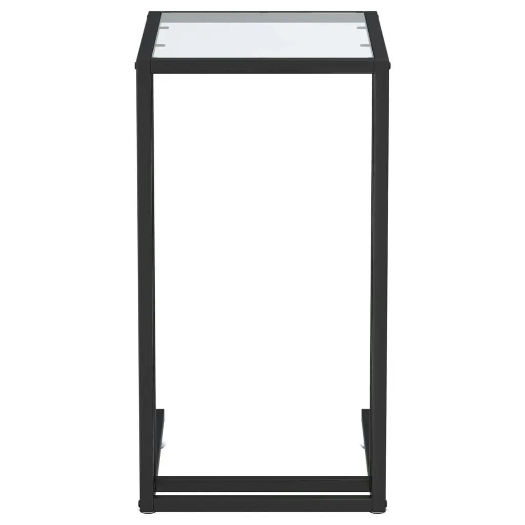 Computer Side Table Transparent 50x35x65 cm Tempered Glass 331649