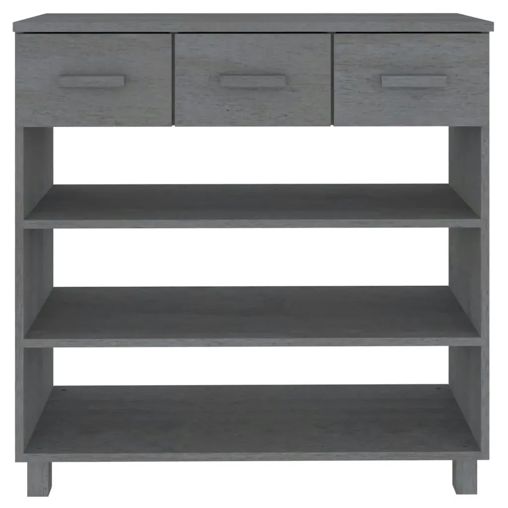 Console Table "HAMAR" Dark Grey 90x35x90 cm Solid Wood Pine 340466