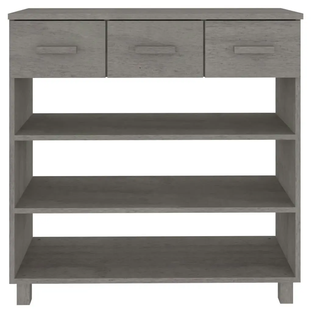 Console Table "HAMAR" Light Grey 90x35x90 cm Solid Wood Pine 340467