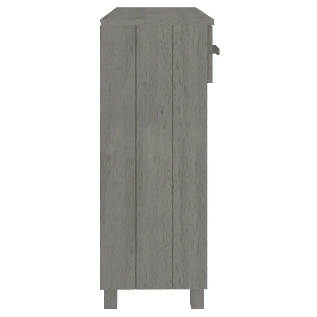 Console Table "HAMAR" Light Grey 90x35x90 cm Solid Wood Pine 340467