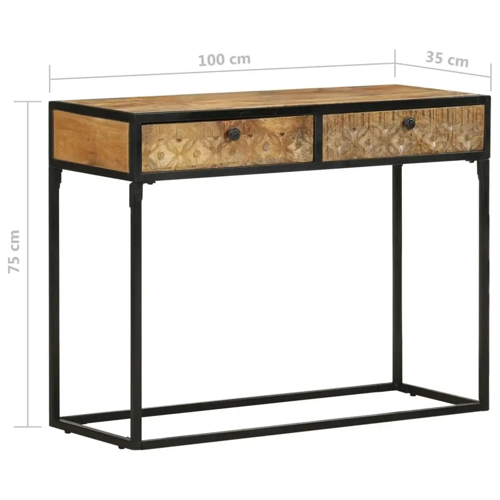 Console Table 100x35x75 cm Solid Mango Wood 321713