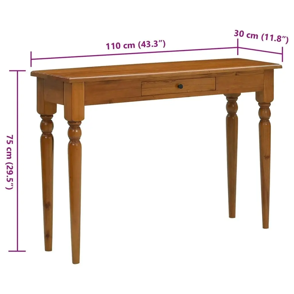 Console Table 110x30x75 cm Solid Mahogany Wood 332867