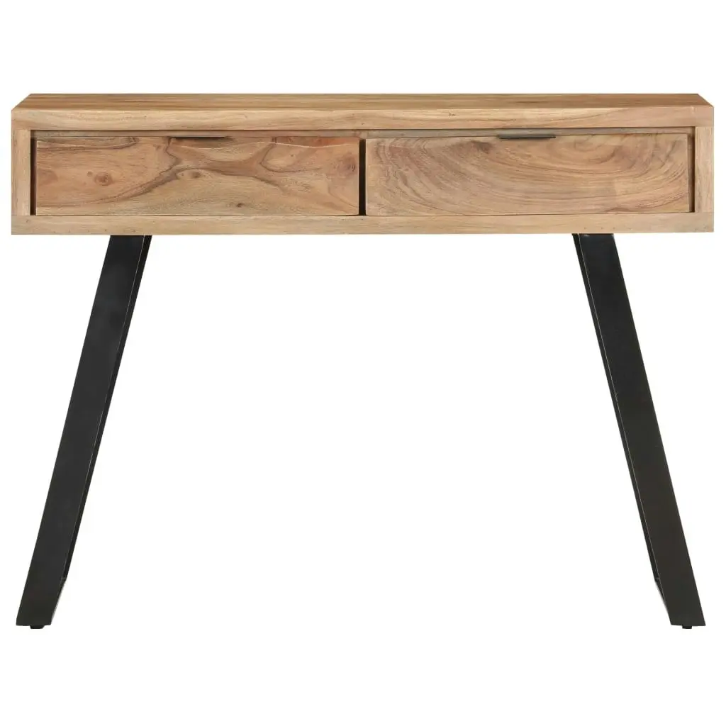 Console Table 100x35x76 cm Solid Acacia Wood with Live Edges 323522