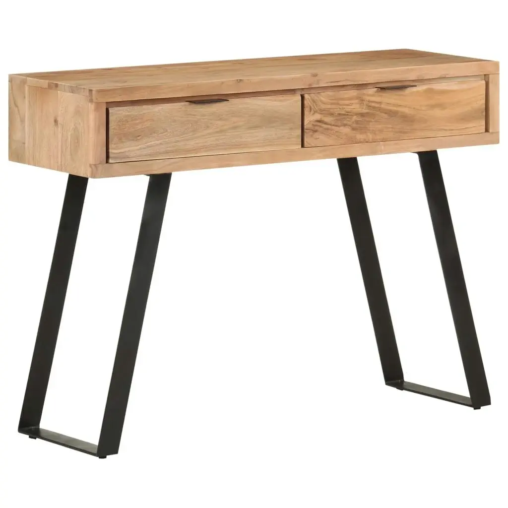 Console Table 100x35x76 cm Solid Acacia Wood with Live Edges 323522