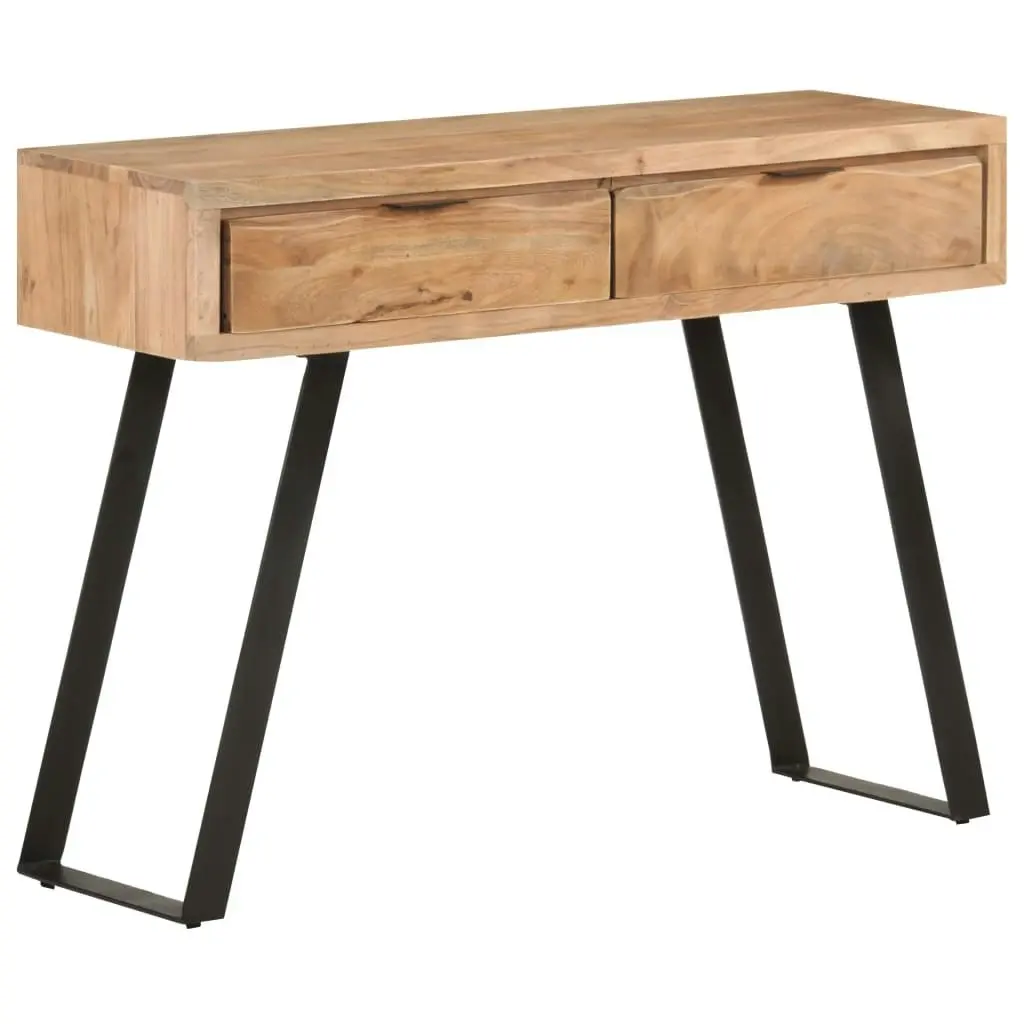 Console Table 100x35x76 cm Solid Acacia Wood with Live Edges 323522