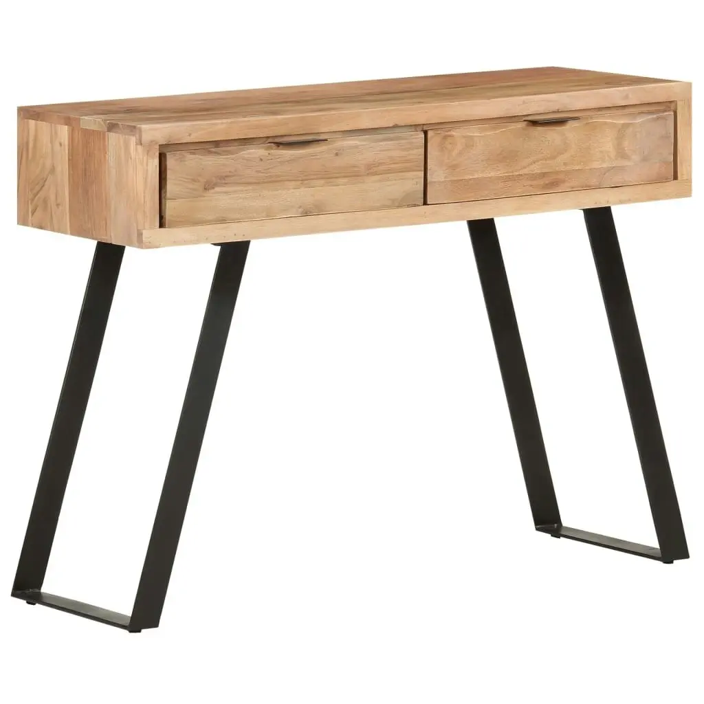 Console Table 100x35x76 cm Solid Acacia Wood with Live Edges 323522