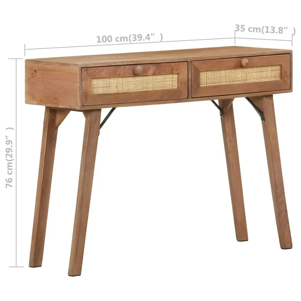 Console Table 100x35x76 cm Solid Mango Wood 323598