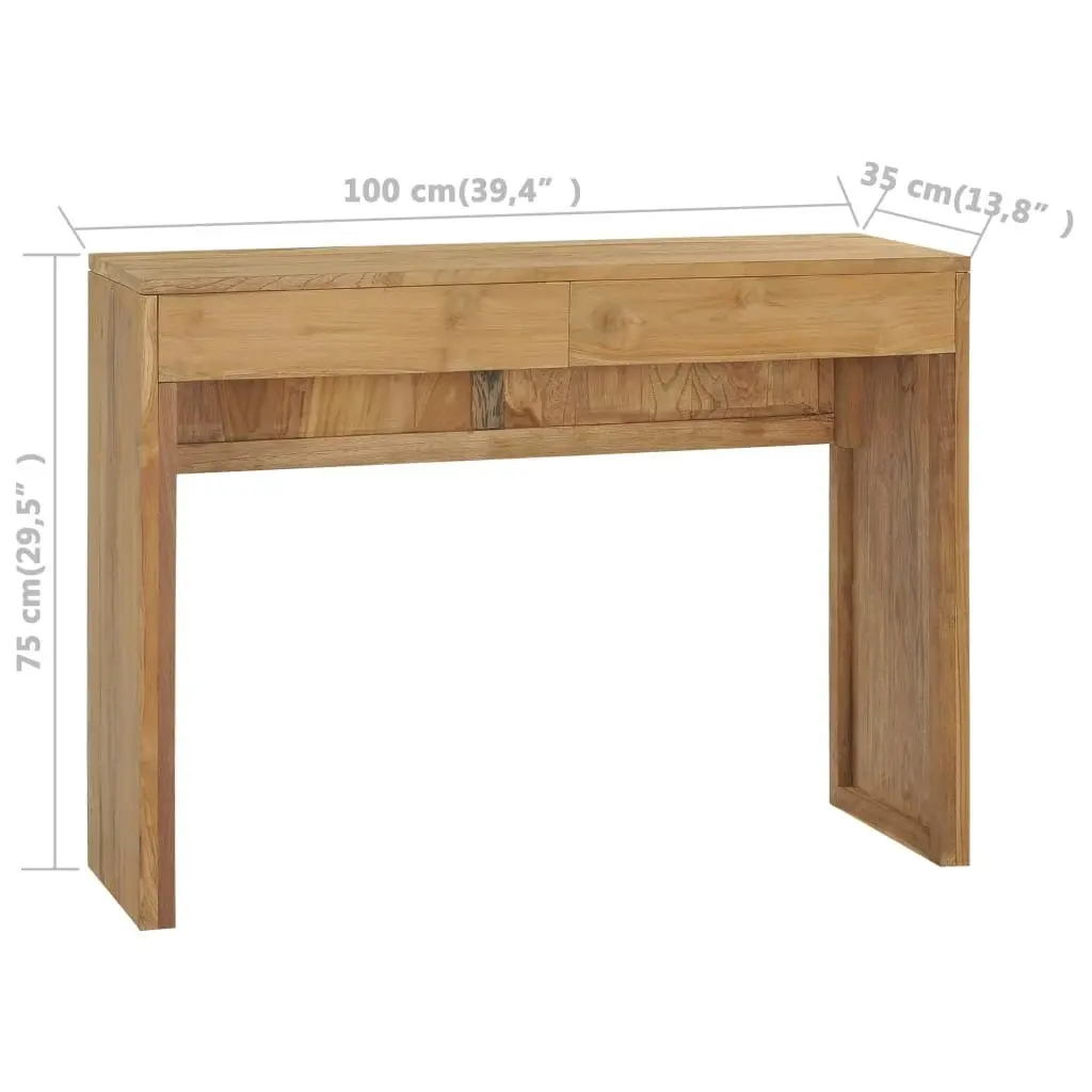 Console Table 100x35x75 cm Solid Teak Wood 288842