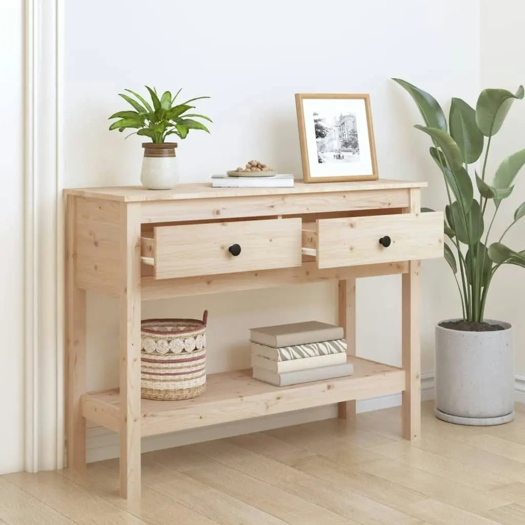 Console Table 100x35x75 cm Solid Wood Pine 814624