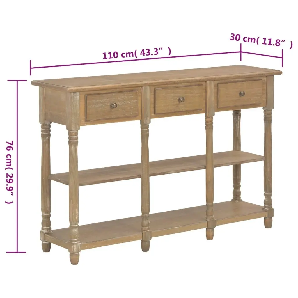 Console Table 110x30x76cm Engineered Wood 354328