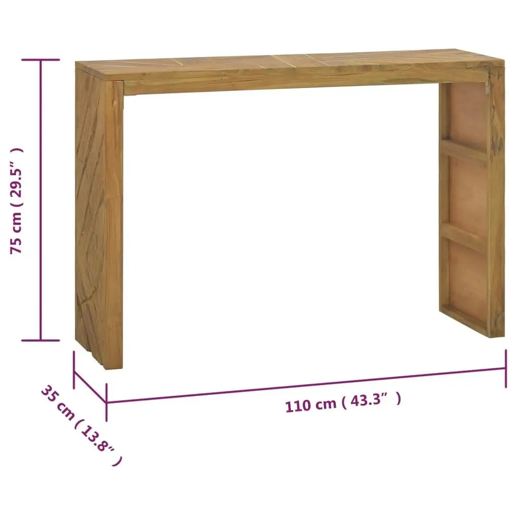 Console Table 110x35x75 cm Solid Teak Wood 326175