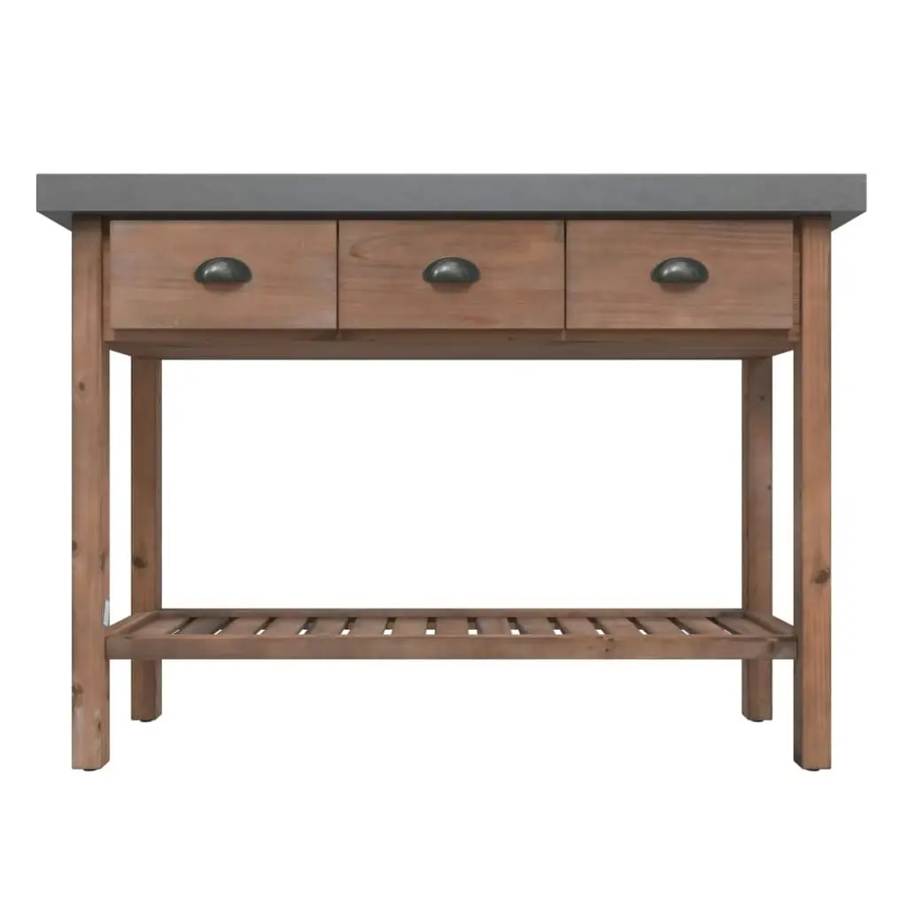 Console Table 110x35x80 cm Solid Wood Fir 340768