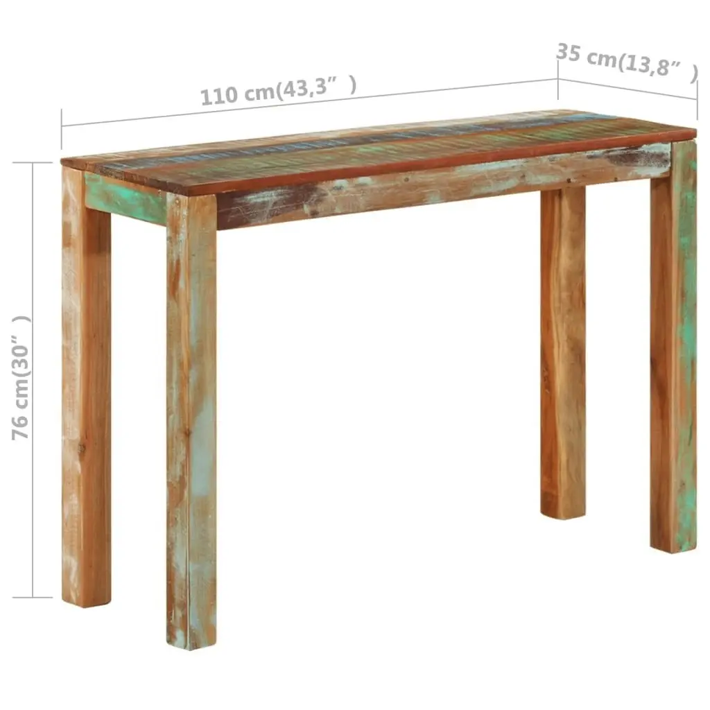 Console Table 110x35x76 cm Solid Reclaimed Wood 337271