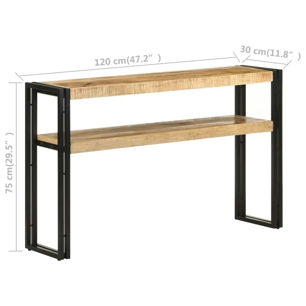 Console Table 120x30x75 cm Rough Mango Wood 321099