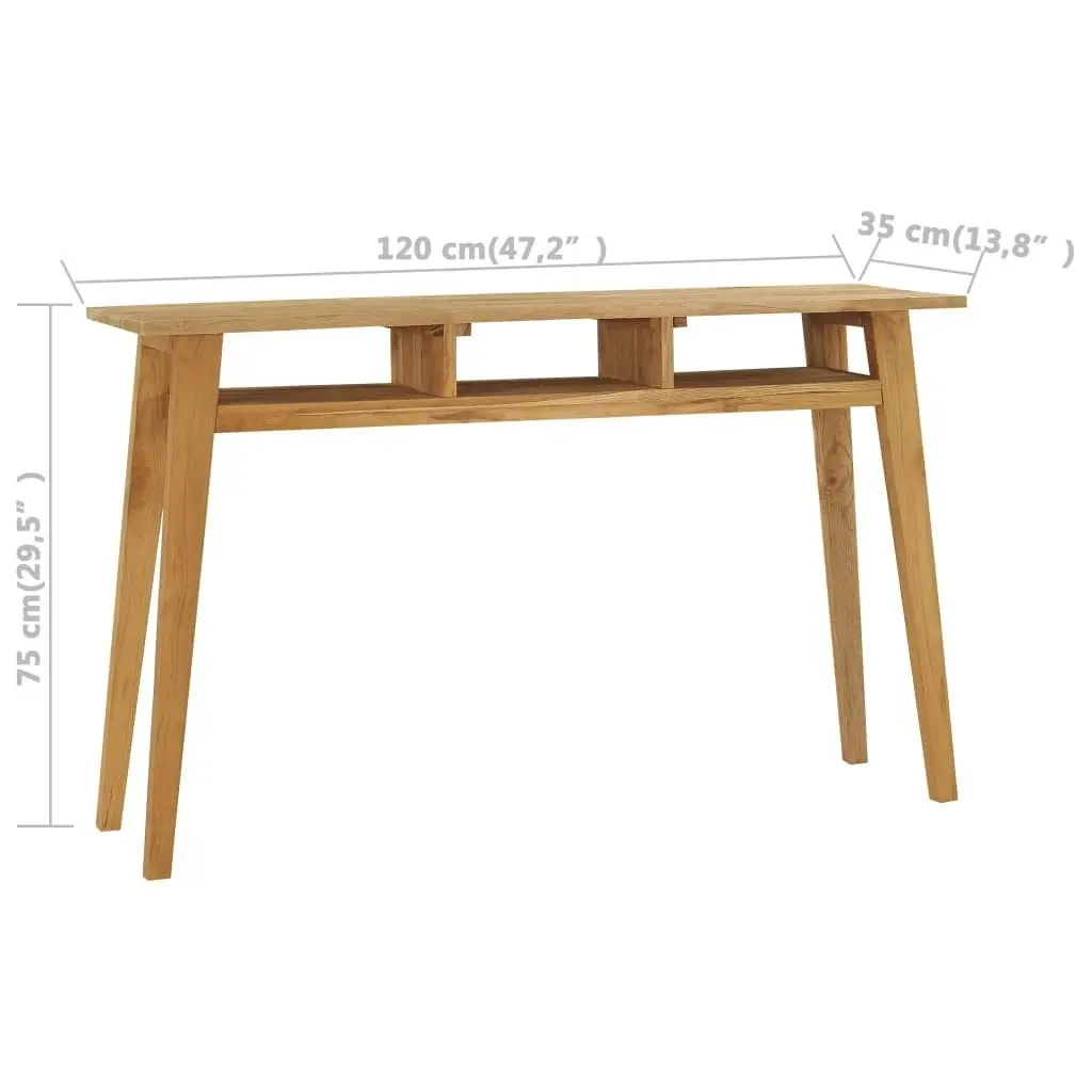 Console Table 120x35x75 cm Solid Teak Wood 288846