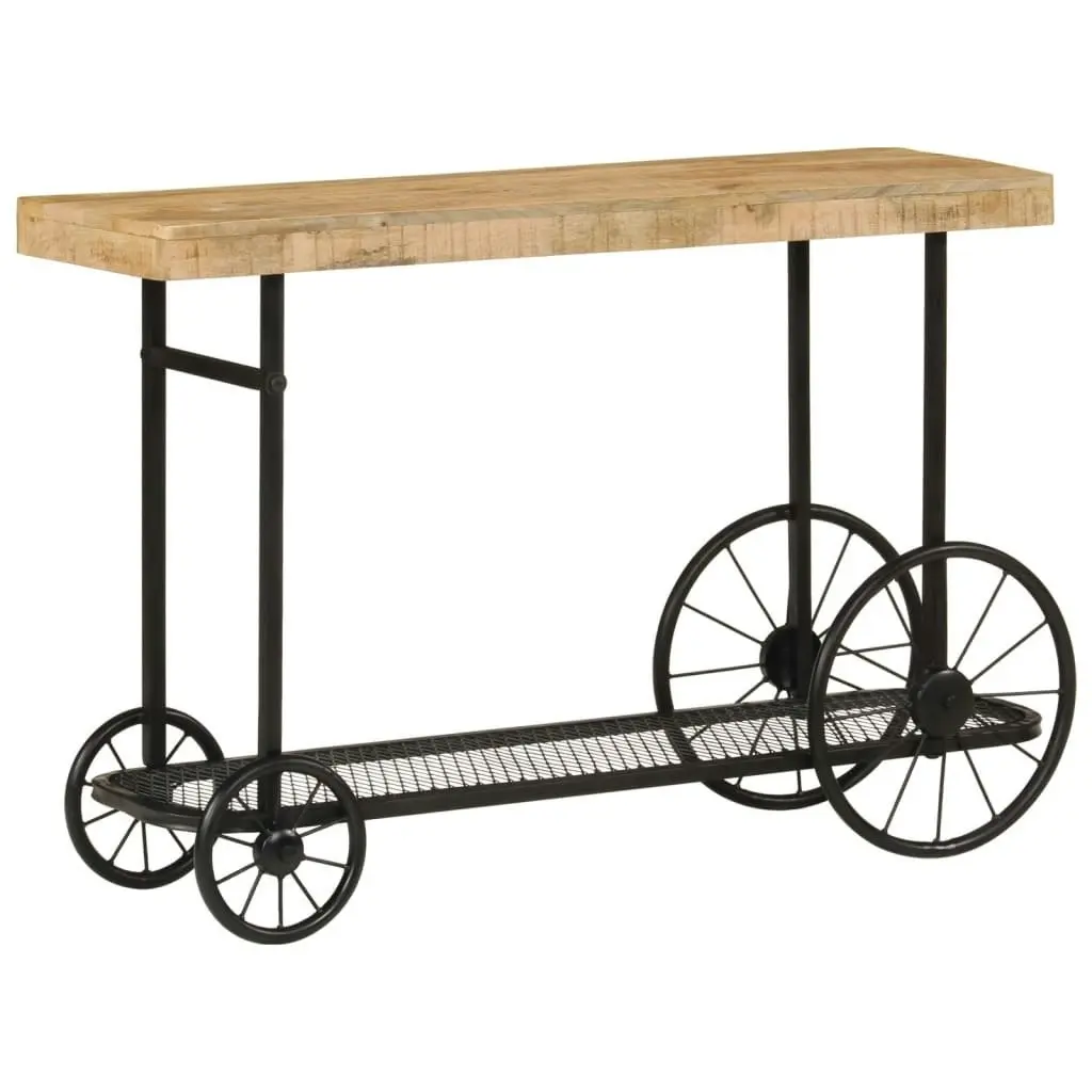 Console Table 112x36x76 cm Solid Wood Mango and Iron 353332