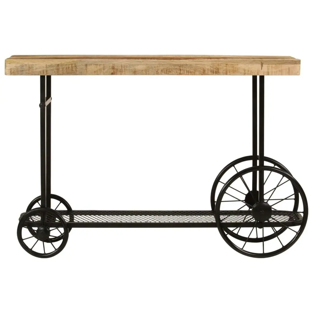 Console Table 112x36x76 cm Solid Wood Mango and Iron 353332