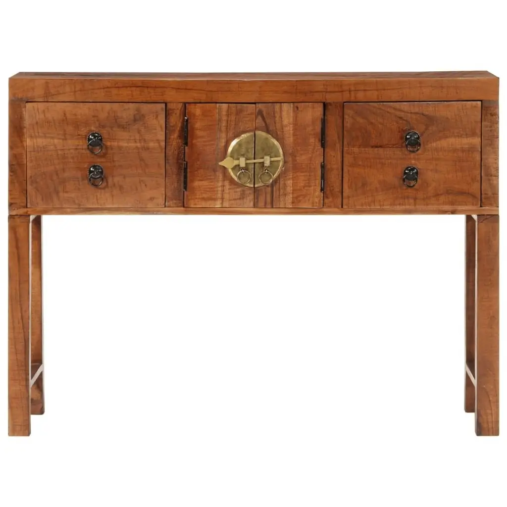 Console Table 120x32x80 cm Solid Rough Wood Acacia 352065