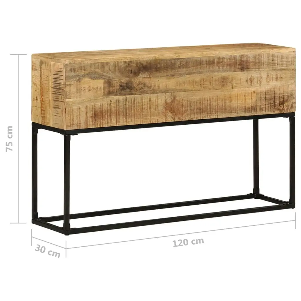 Console Table 120x30x75 cm Rough Mango Wood 320820