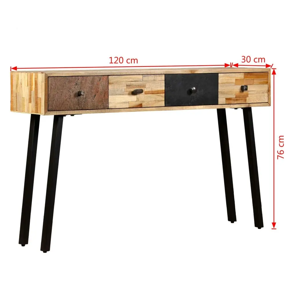 Console Table 120x30x76 cm Solid Reclaimed Teak 245403