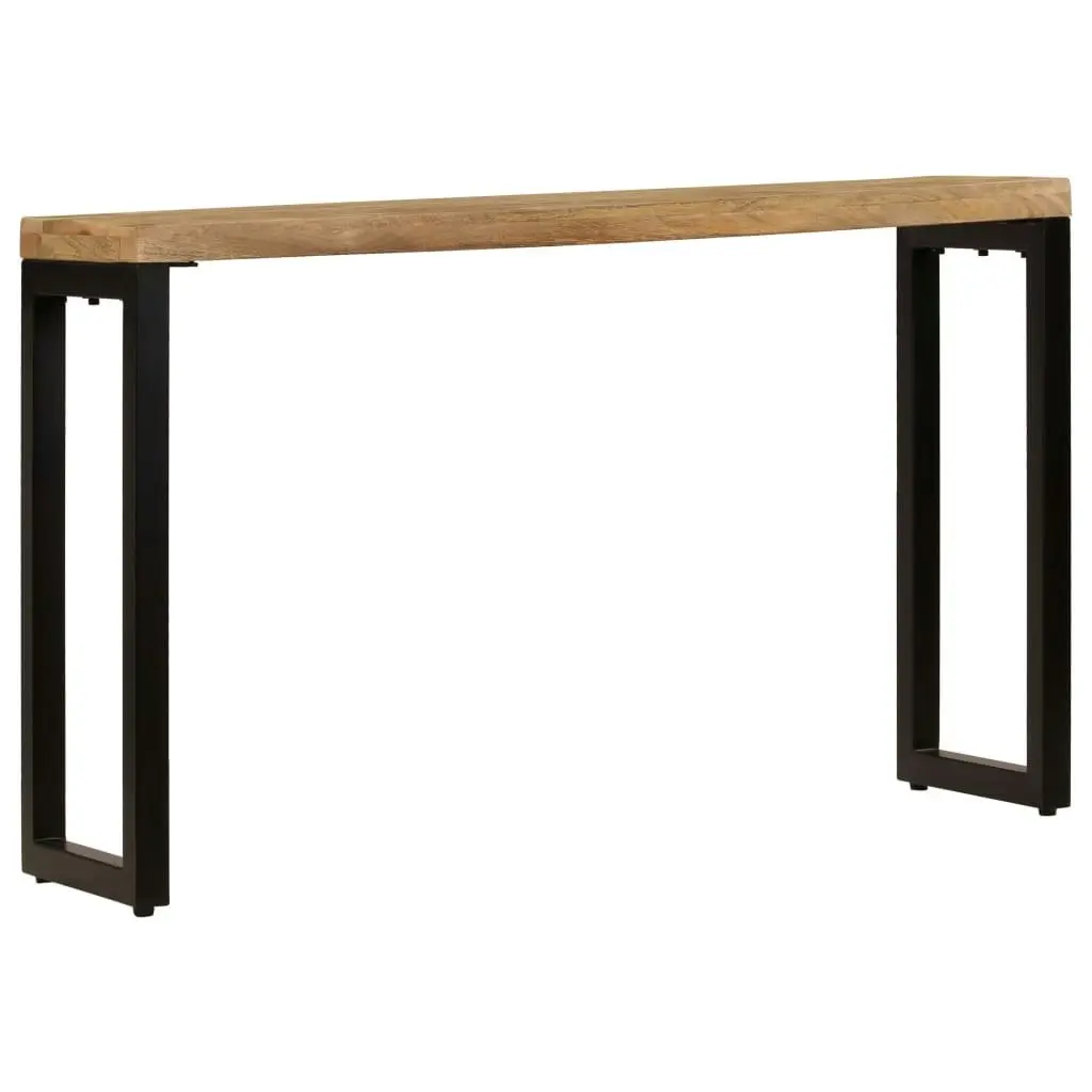 Console Table 120x35x76 cm Solid Wood Mango and Steel 247334