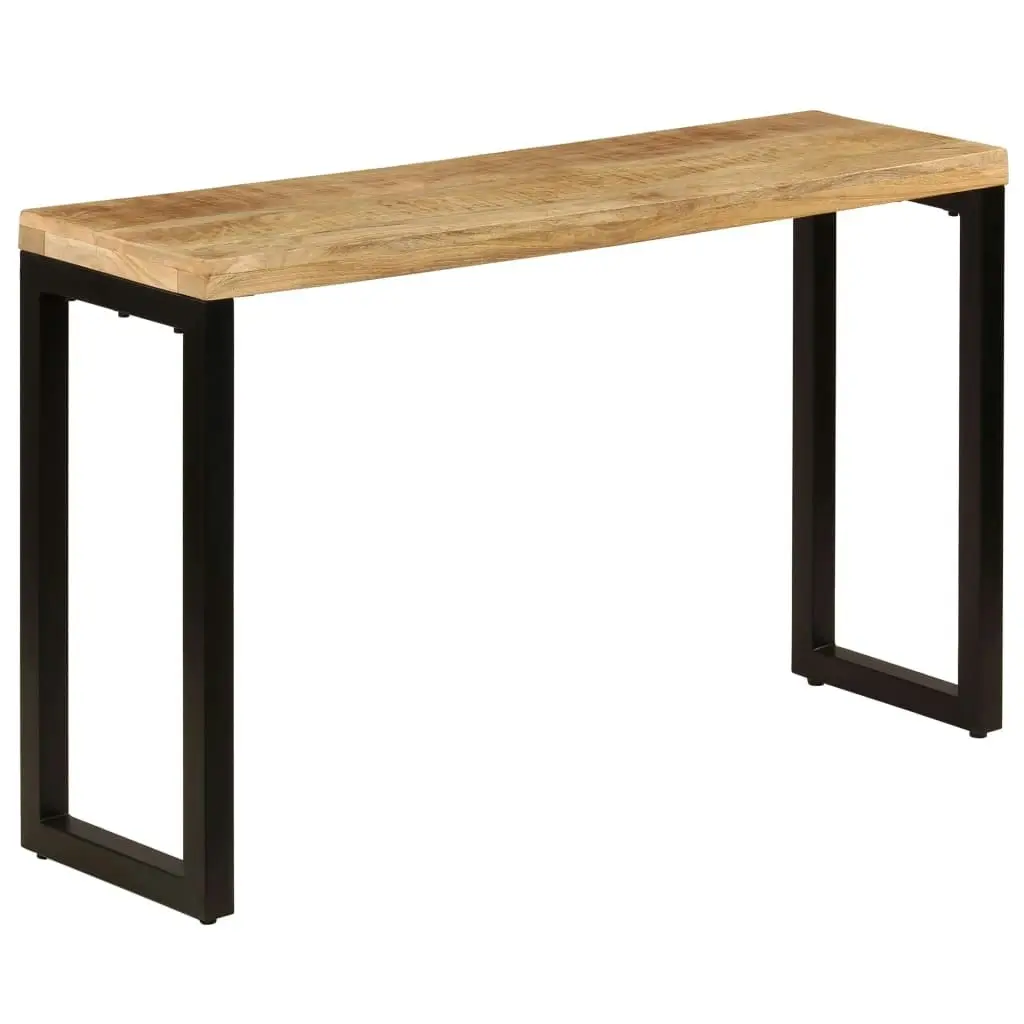 Console Table 120x35x76 cm Solid Wood Mango and Steel 247334