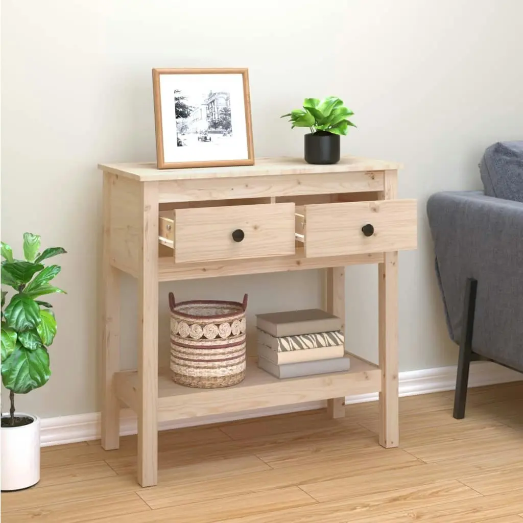 Console Table 75x35x75 cm Solid Wood Pine 814619