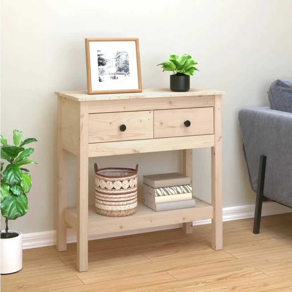 Console Table 75x35x75 cm Solid Wood Pine 814619