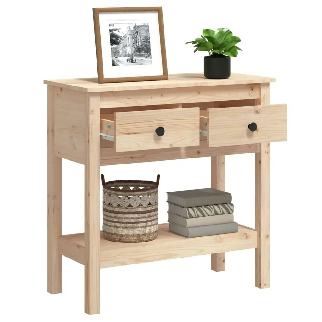 Console Table 75x35x75 cm Solid Wood Pine 814619