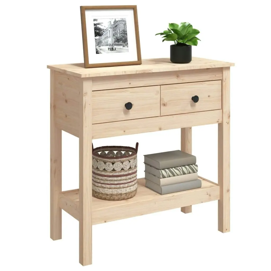 Console Table 75x35x75 cm Solid Wood Pine 814619