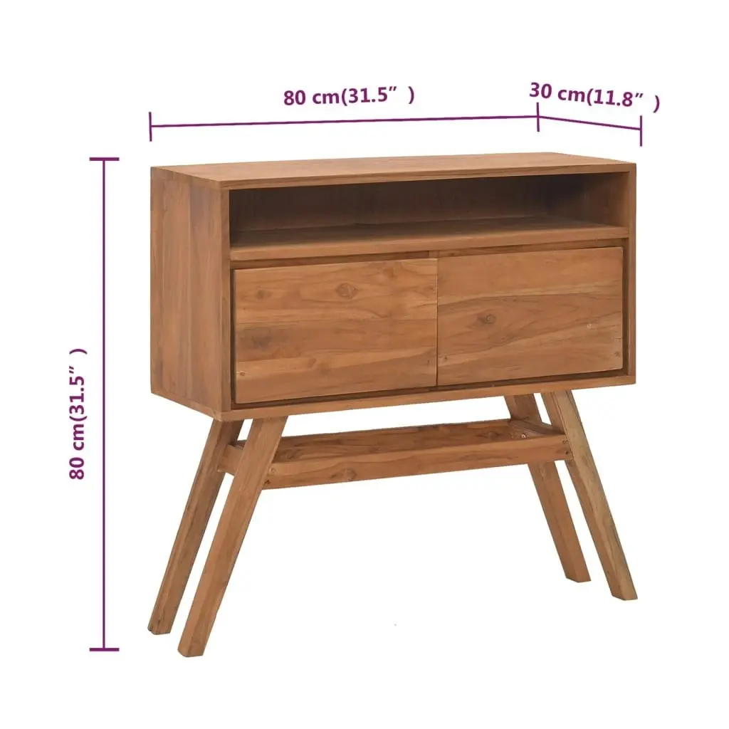 Console Table 80x30x80 cm Solid Teak Wood 326135