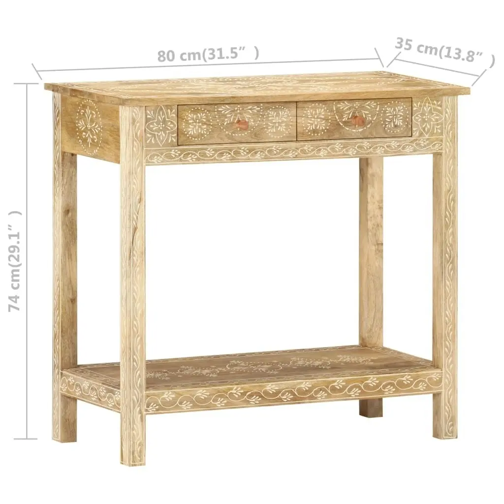 Console Table 80x35x74 cm Solid Mango Wood 320379